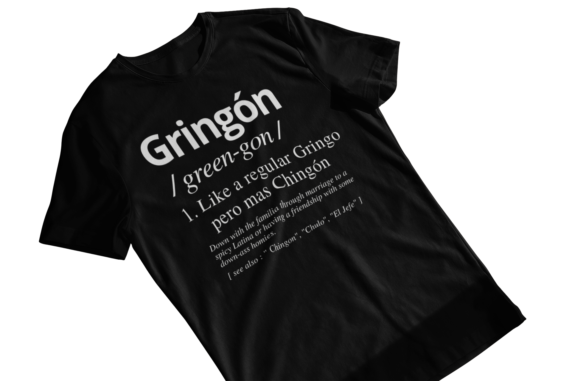 Men's t-shirt with a humorous twist on the word 'Gringon' and its definition