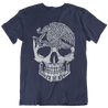 Mexican eagle inspired t-shirt for men, with a skull graphic in a graffiti style