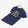 Funny navy blue t-shirt for Hispanic women that states "I wish I was full of tacos instead of emotions" in vintage yellow lettering.